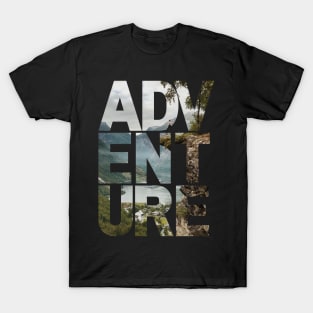 Adventure: Woman on a cliff T-Shirt